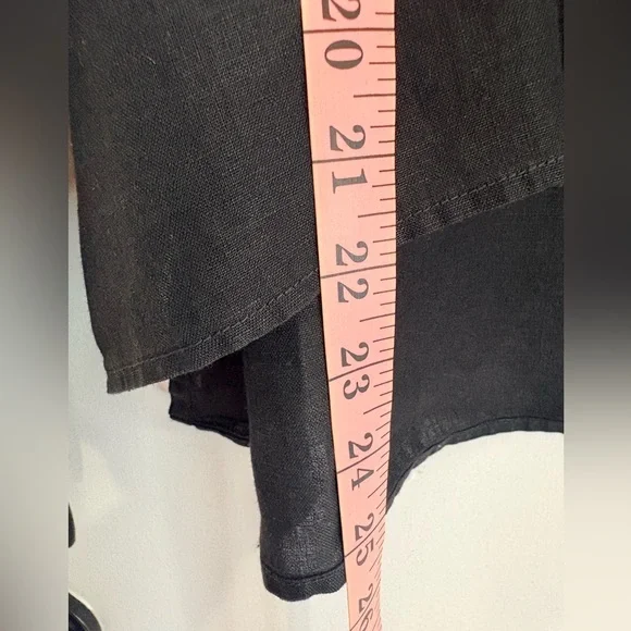 James Perse Linen Oversized Capsule Wardrobe Lightweight Shirt In Black Size 1/S - Picture 12 of 13